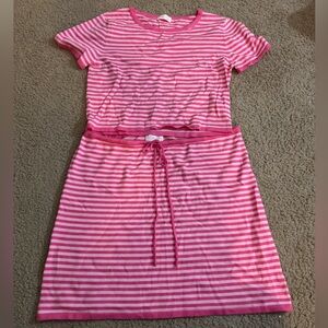 Women’s: Pink Lily Vibrant Striped Top and Skirt Set